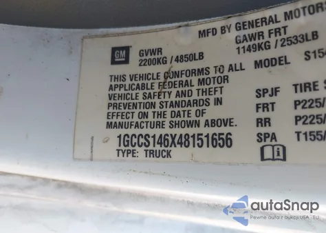 2004 Chevrolet Colorado Ls z USA, uszkodzony, nr VIN 1GCCS146X48151656